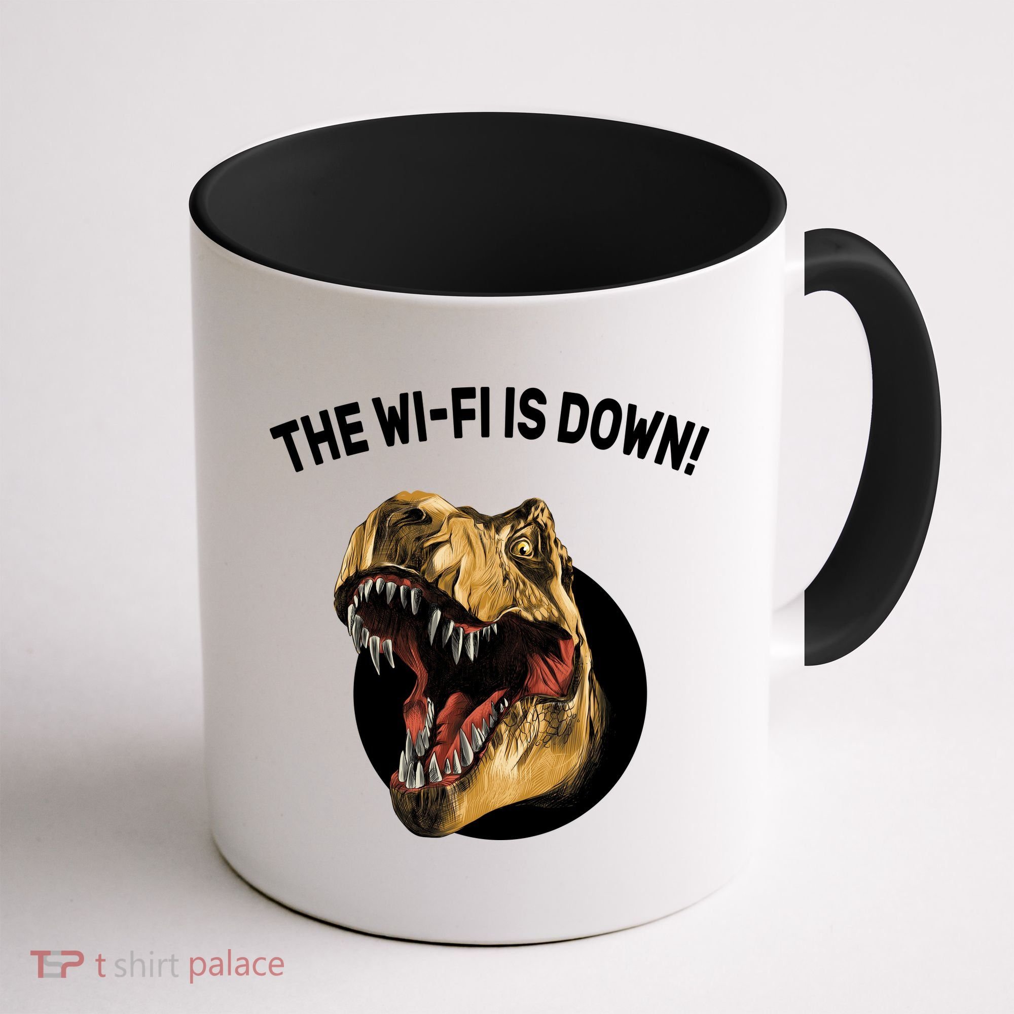The Wifi Is Down Funny T-rex Coffee Mug
