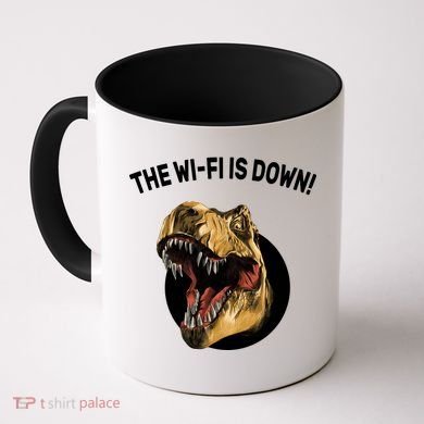 The Wifi Is Down Funny T-rex Coffee Mug