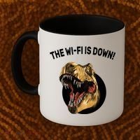 The Wifi Is Down Funny T-rex Coffee Mug thumb 2