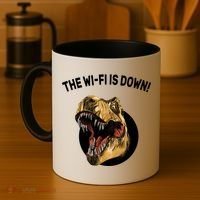 The Wifi Is Down Funny T-rex Coffee Mug thumb 4