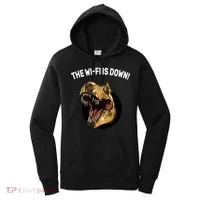The Wifi Is Down Funny T-rex Women's Hoodie thumb 0