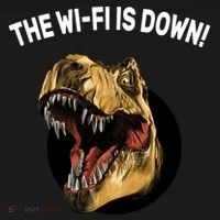 The Wifi Is Down Funny T-rex Women's Hoodie thumb 2