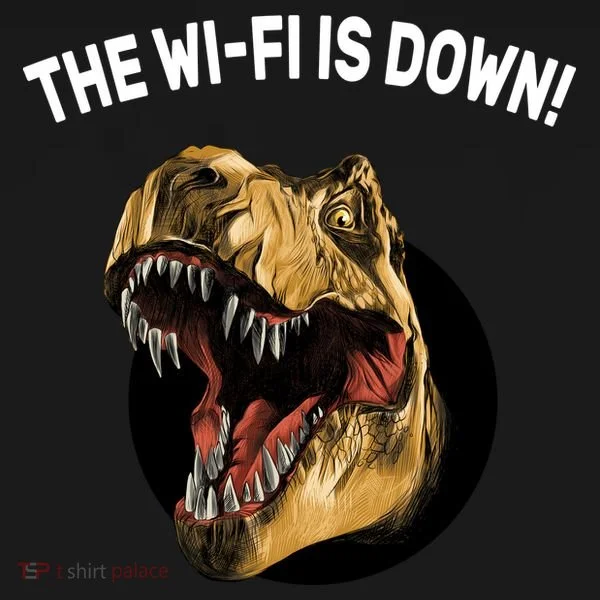 The Wifi Is Down Funny T-rex Women's Hoodie