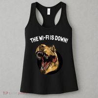 The Wifi Is Down Funny T-rex Women's Tank Top thumb 3