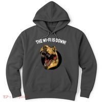The Wifi Is Down Funny T-rex Hoodie thumb 0