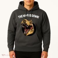 The Wifi Is Down Funny T-rex Hoodie thumb 2
