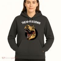 The Wifi Is Down Funny T-rex Hoodie thumb 5