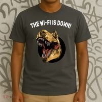 The Wifi Is Down Funny T-rex T-Shirt thumb 3