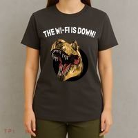 The Wifi Is Down Funny T-rex T-Shirt thumb 4