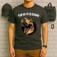The Wifi Is Down Funny T-rex T-Shirt thumb 6