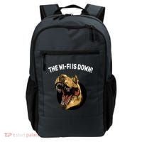 The Wifi Is Down Funny T-rex Backpack thumb 0