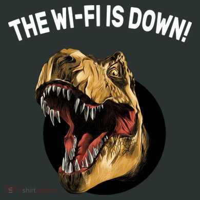 The Wifi Is Down Funny T-rex District V.I.T. Heavyweight Hoodie