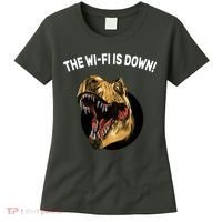 The Wifi Is Down Funny T-rex Women's T-Shirt thumb 0