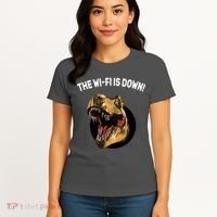 The Wifi Is Down Funny T-rex Women's T-Shirt thumb 4