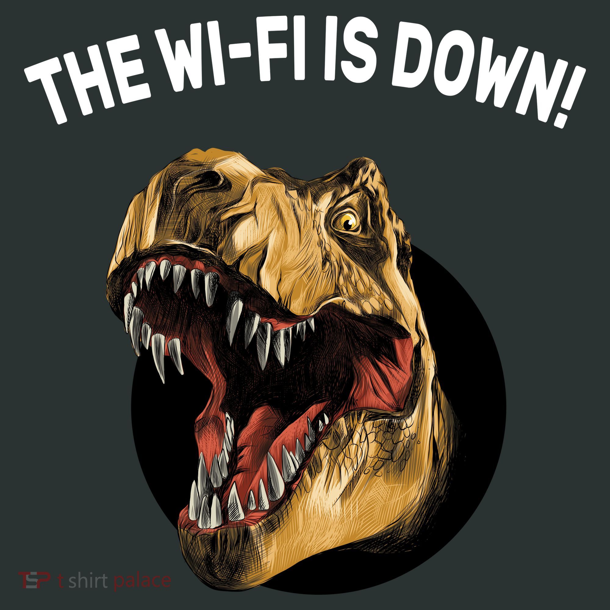 The Wifi Is Down Funny T-rex Women's T-Shirt