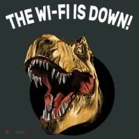 The Wifi Is Down Funny T-rex Women's T-Shirt thumb 6