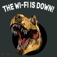 The Wifi Is Down Funny T-rex Kids Long Sleeve Shirt thumb 2