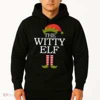 The Witty Elf Matching Christmas Hoodie thumb 2
