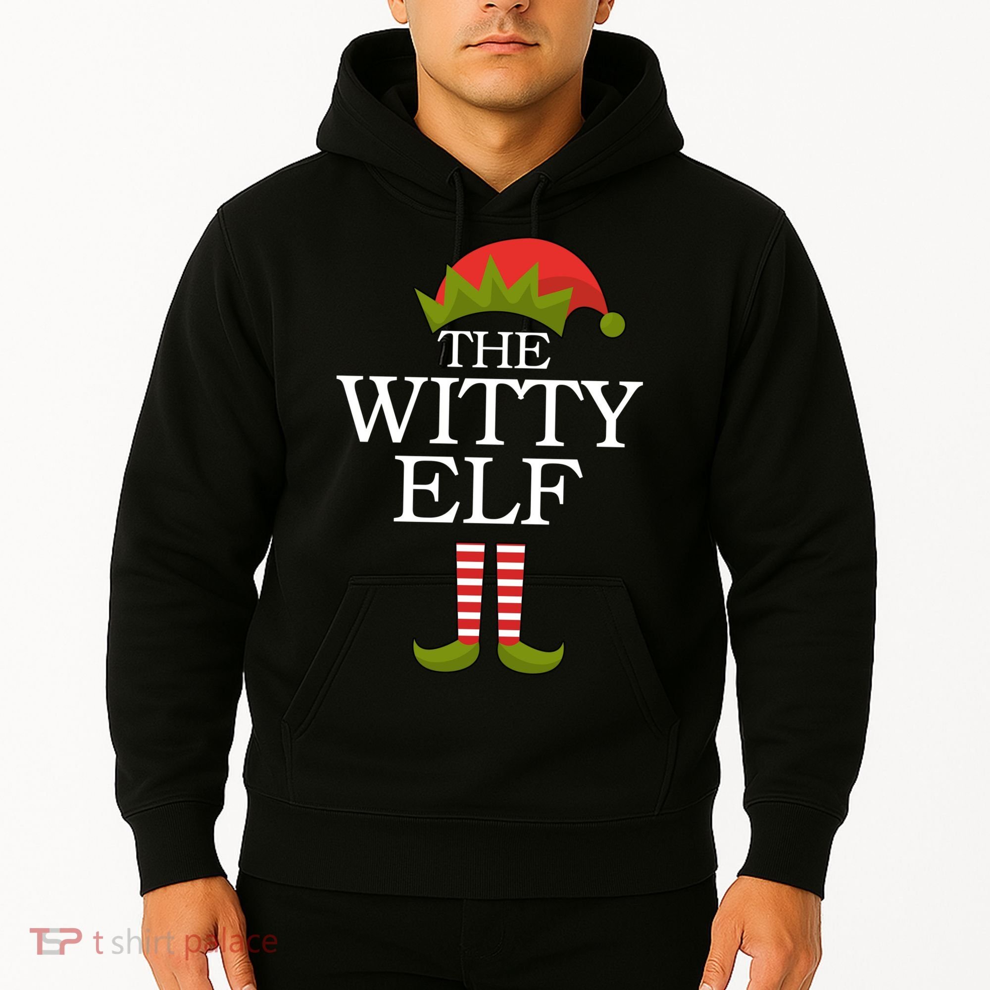 The Witty Elf Matching Christmas Hoodie