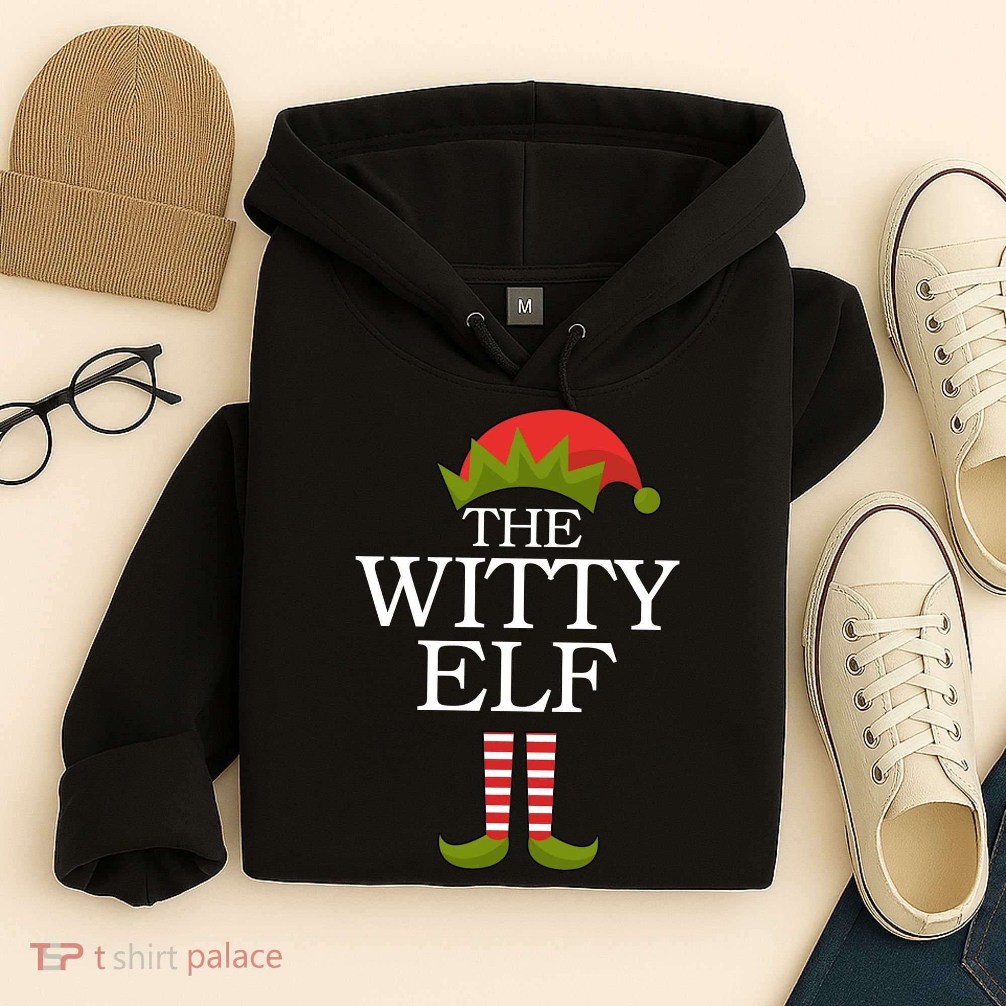 The Witty Elf Matching Christmas Hoodie