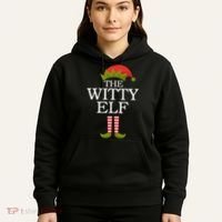 The Witty Elf Matching Christmas Hoodie thumb 5