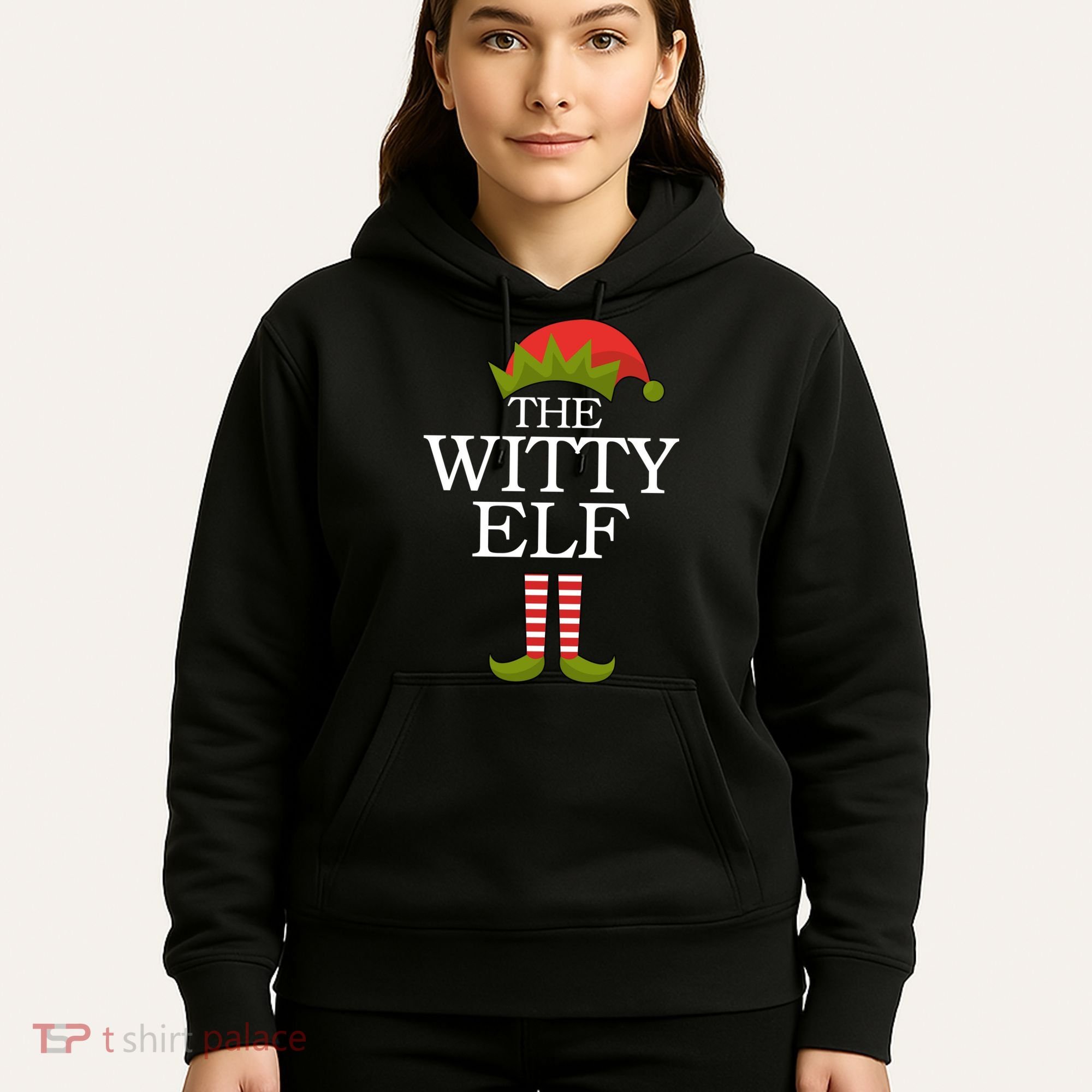 The Witty Elf Matching Christmas Hoodie