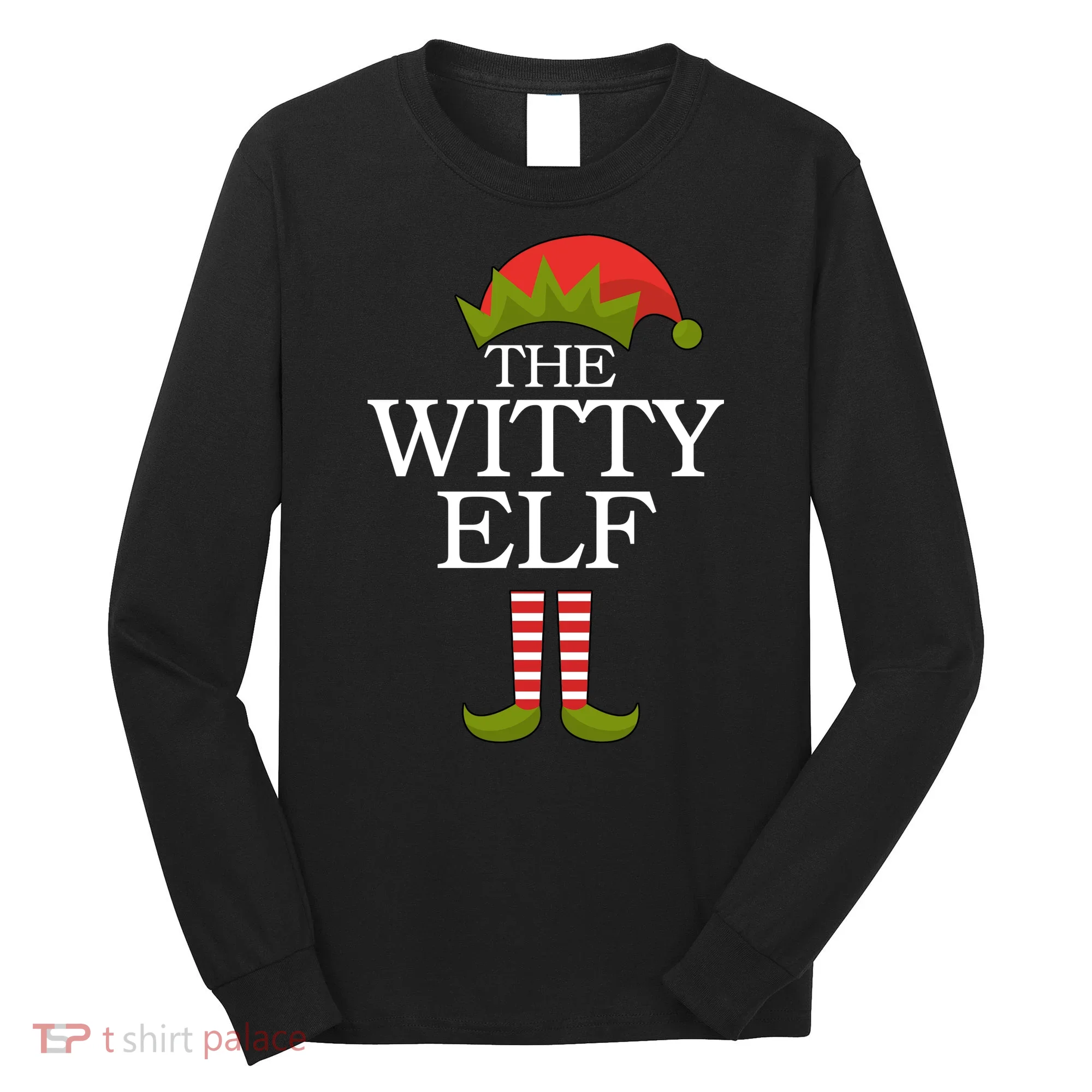 The Witty Elf Matching Christmas Long Sleeve Shirt