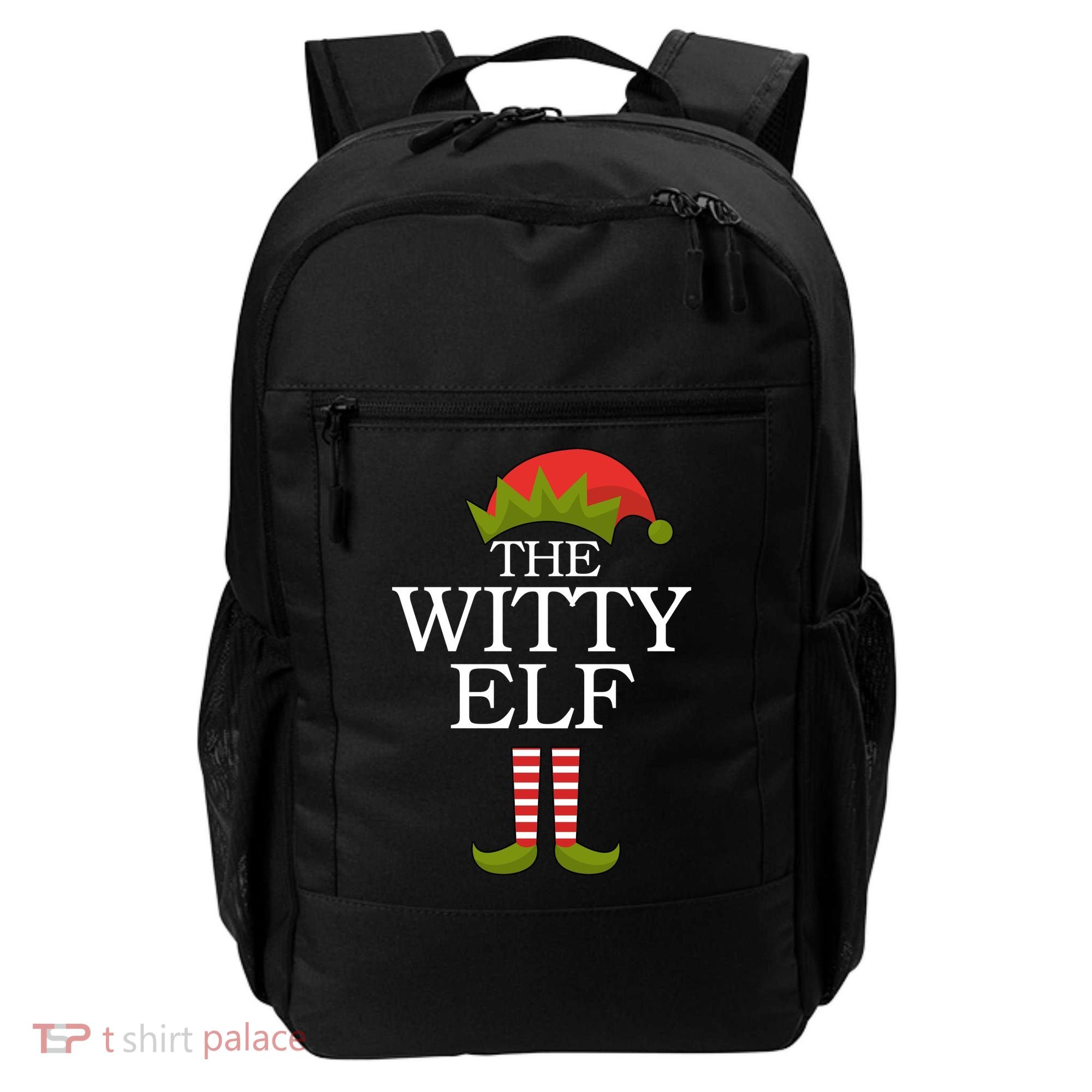 The Witty Elf Matching Christmas Backpack