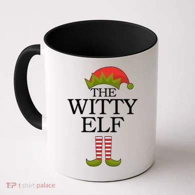 The Witty Elf Matching Christmas Coffee Mug