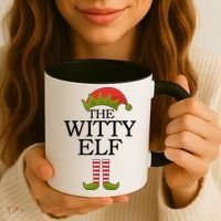 The Witty Elf Matching Christmas Coffee Mug thumb 3