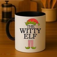 The Witty Elf Matching Christmas Coffee Mug thumb 4