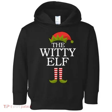 The Witty Elf Matching Christmas Toddler Hoodie
