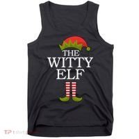 The Witty Elf Matching Christmas Tank Top thumb 0