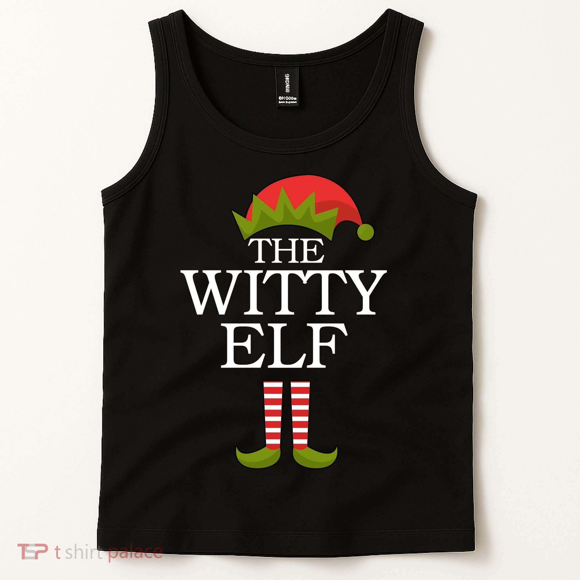 The Witty Elf Matching Christmas Tank Top