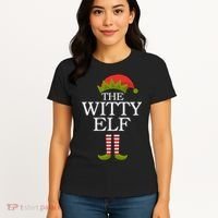 The Witty Elf Matching Christmas Women's T-Shirt thumb 4