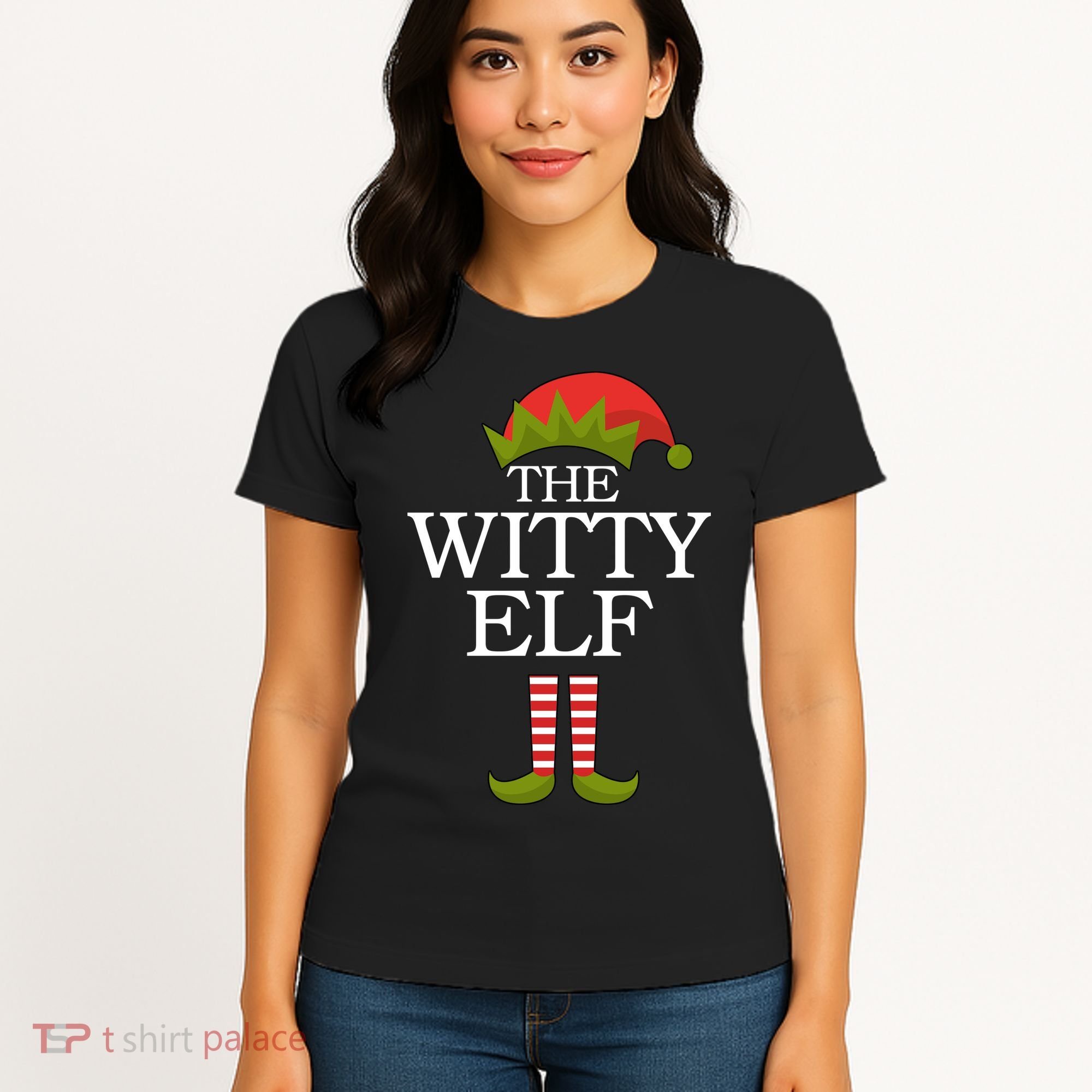 The Witty Elf Matching Christmas Women's T-Shirt