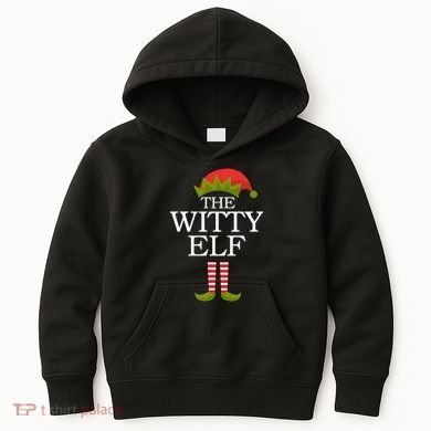 The Witty Elf Matching Christmas Kids Hoodie