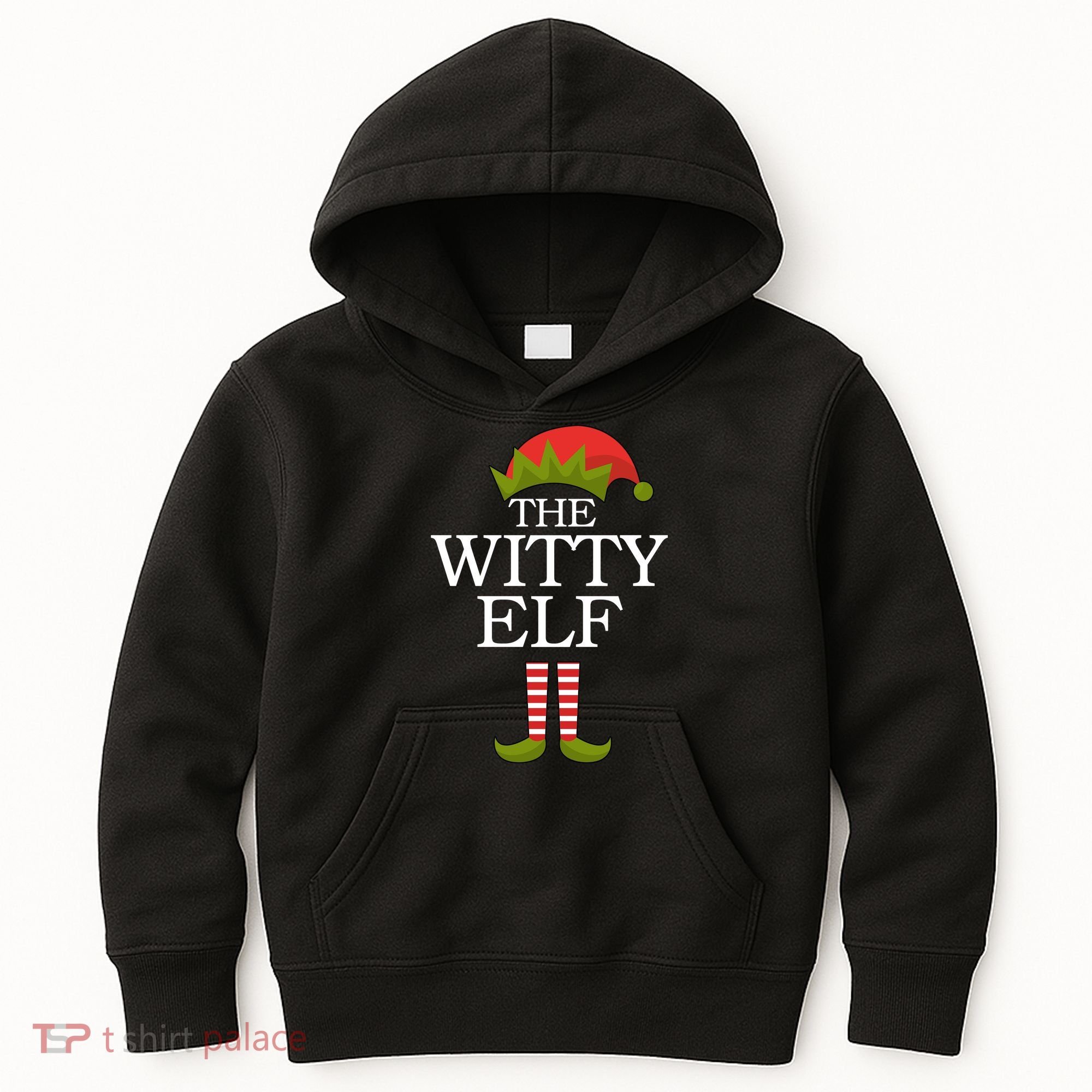 The Witty Elf Matching Christmas Kids Hoodie