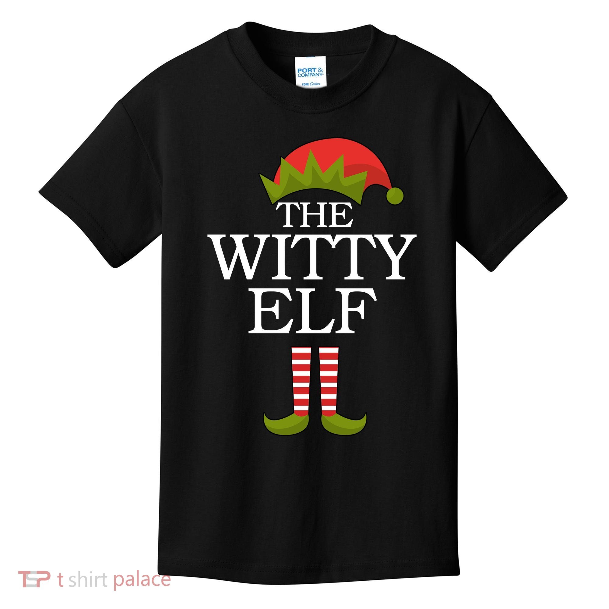 The Witty Elf Matching Christmas Kids T-Shirt