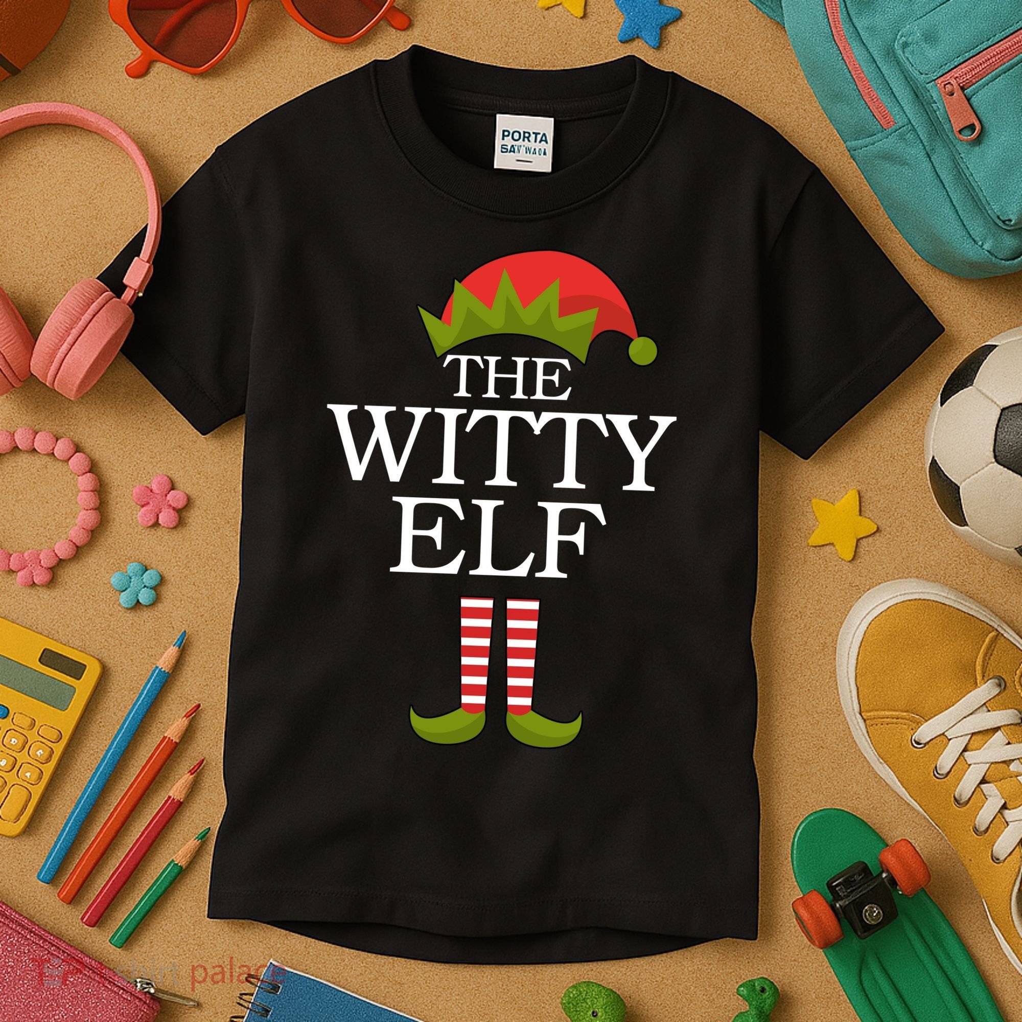 The Witty Elf Matching Christmas Kids T-Shirt