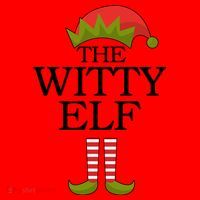The Witty Elf Matching Christmas Santa Hat thumb 1