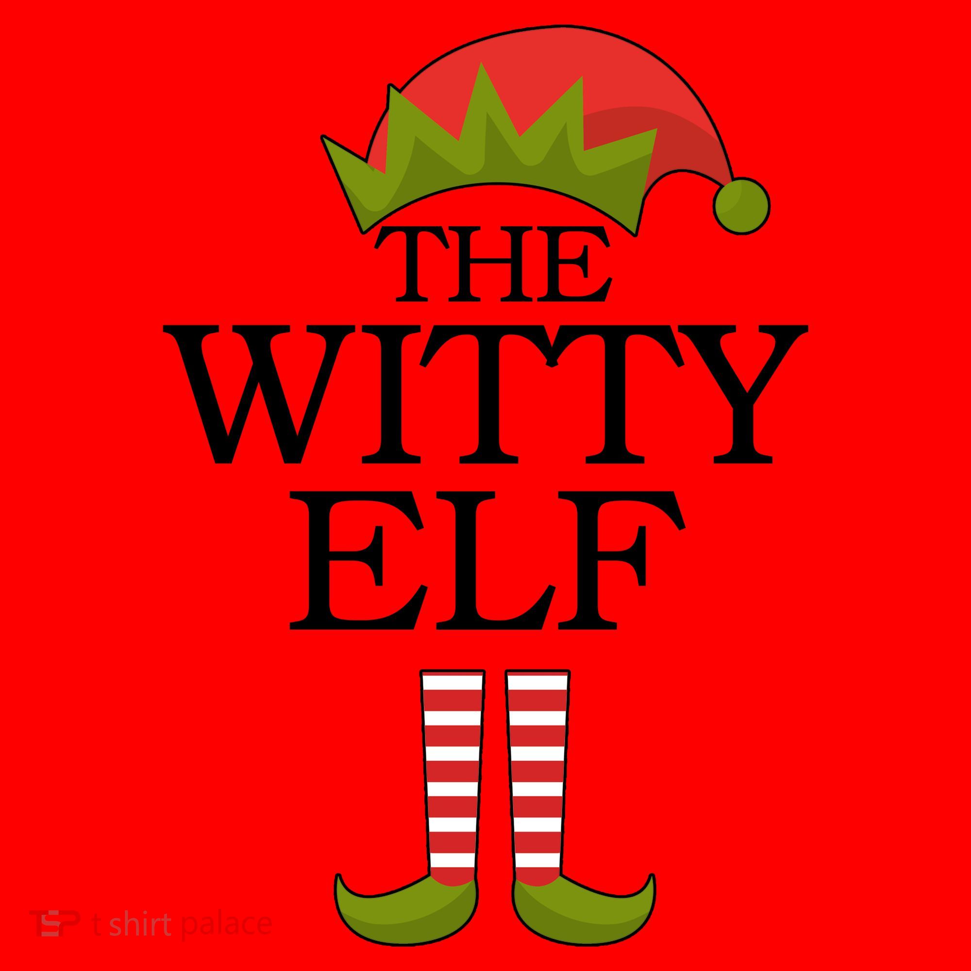 The Witty Elf Matching Christmas Santa Hat