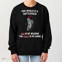 The World Is a Battlefield God is my Weapon Women's Sweatshirt thumb 0
