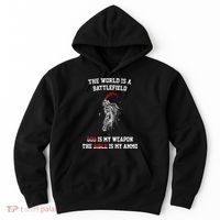 The World Is a Battlefield God is my Weapon Hoodie thumb 0