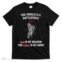 The World Is a Battlefield God is my Weapon T-Shirt thumb 0