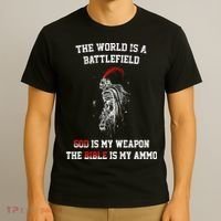 The World Is a Battlefield God is my Weapon T-Shirt thumb 3