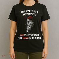 The World Is a Battlefield God is my Weapon T-Shirt thumb 4