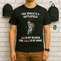 The World Is a Battlefield God is my Weapon T-Shirt thumb 6
