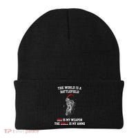 The World Is a Battlefield God is my Weapon Beanie thumb 0