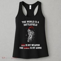 The World Is a Battlefield God is my Weapon Women's Tank Top thumb 3